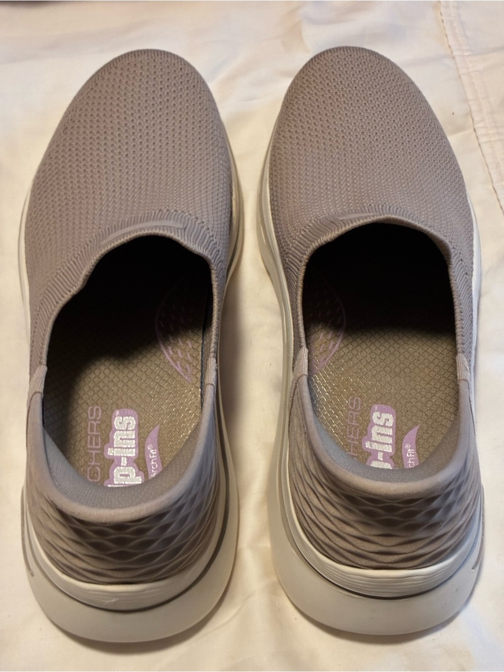 Sketchers Slip On Shoes in Grey/Purple Sz 10